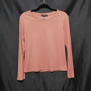 Dusty rose long sleeved shirt.